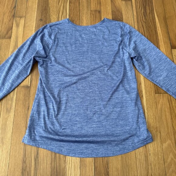 Columbia Womens Long Sleeve Shirt Blue Crew Neck Athletic Sportwear Size L - Picture 5 of 5